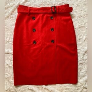Ann Taylor True Red Pencil Skirt Petite- Size 10P